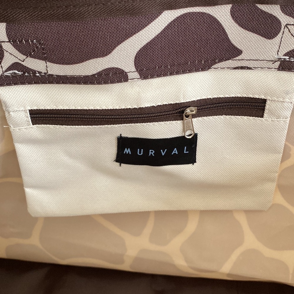 Large Parisian tote in giraffe pattern - Picture 3 of 4